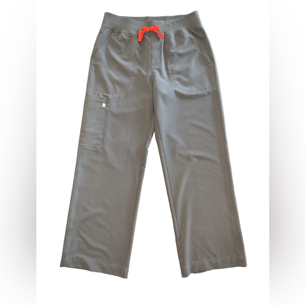 Women’s figs High Waisted Isabel Wide Leg Scrub Pants charcoal LG REG 1001567R - Picture 6 of 11